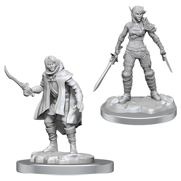 D&D: Nolzur's Marvelous Miniatures - Elf Rogue & Half-Elf Protege W19