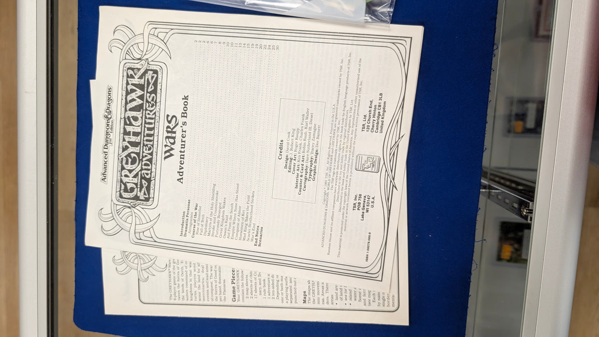 AD&D Greyhawk Adventures - Wars (2nd Edition) Box Set (USED) Punched but Complete