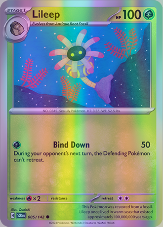 lileep pokemon card value - 005/142 (SCR) Common Variants:Reproduction Artwork - No Manual Artist_Atsuko Nishida Evolves from Unidentified Fossil The best rare Dragonite