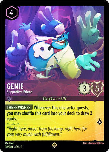 Genie - Supportive Friend (Into the Inklands 038/204) Super Rare - Near Mint Cold Foil