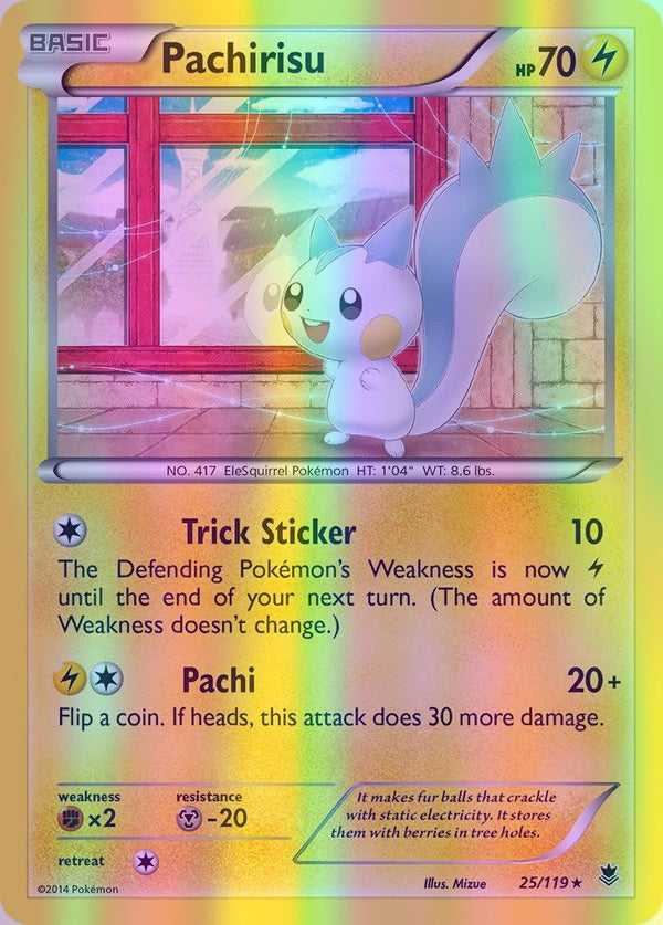 Pachirisu - 025/119 (PHF) Rare - Near Mint Reverse Holofoil