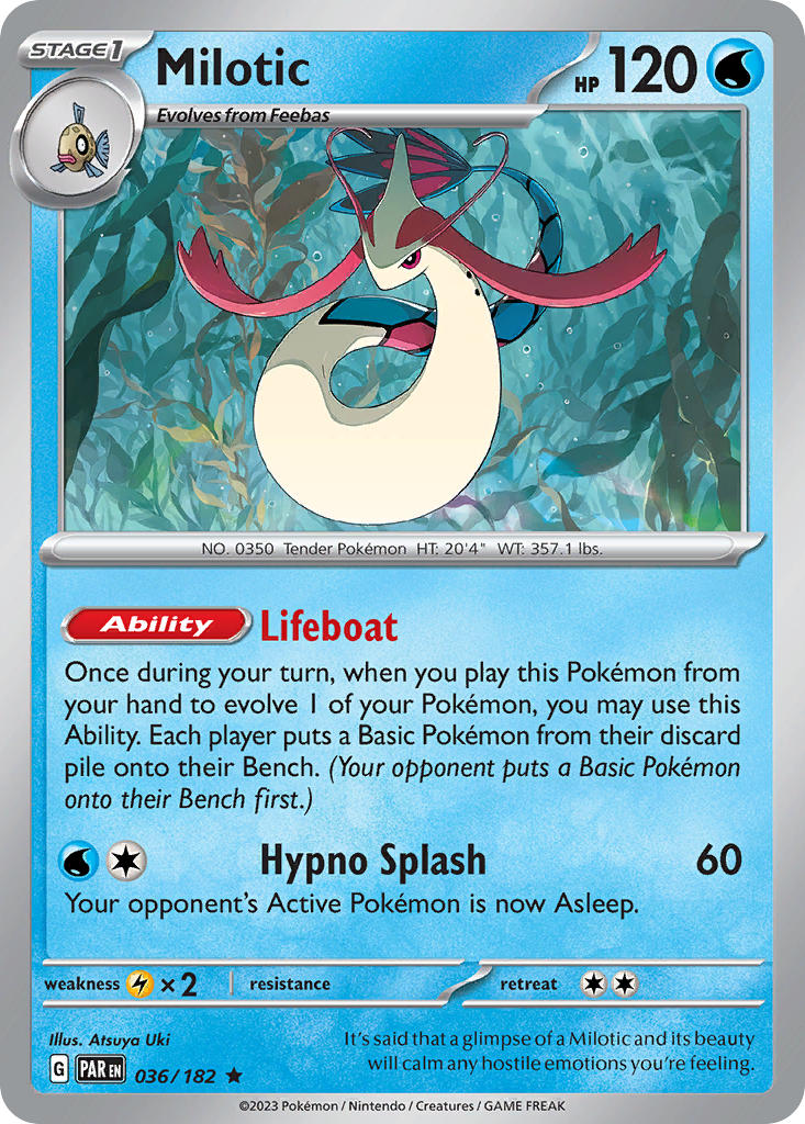 Milotic - 036/182 (PAR) Rare - Near Mint Holofoil