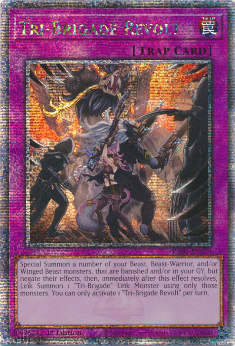 Tri-Brigade Revolt (RA01-EN079) Quarter Century Secret Rare - Near Mint 1st Edition