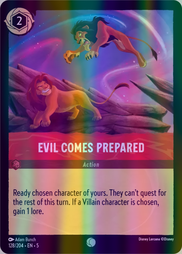 Evil Comes Prepared (Shimmering Skies 128/204) Common - Near Mint Cold Foil