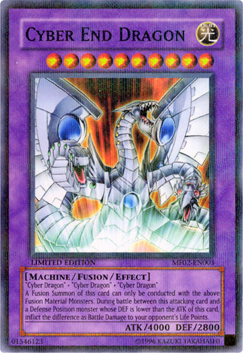 Cyber End Dragon (MF02-EN003) Parallel Rare Light Play Limited Edition