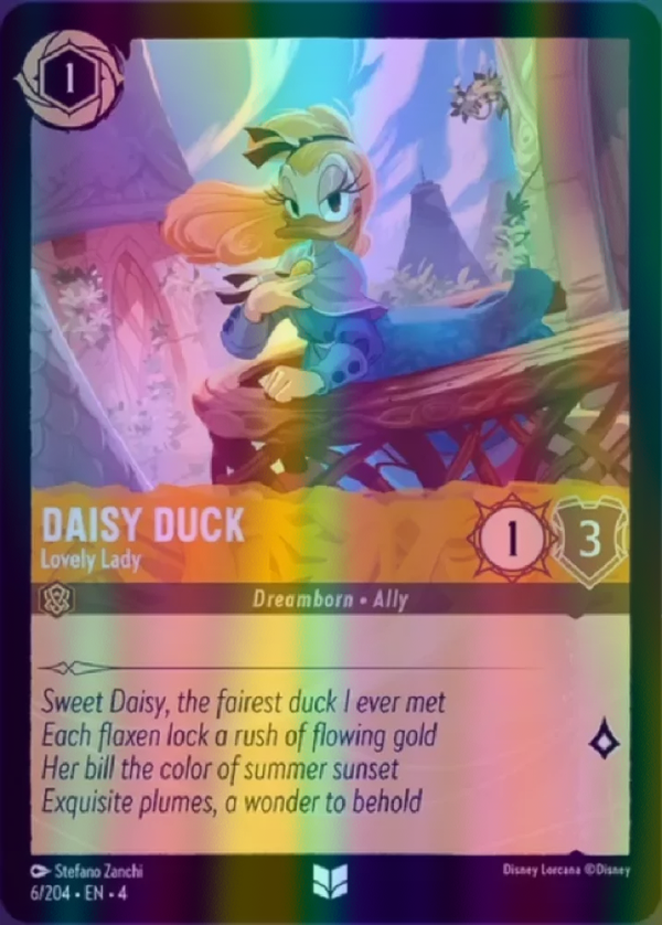 Daisy Duck - Lovely Lady (Ursula's Return 006/204) Uncommon - Near Mint Cold Foil