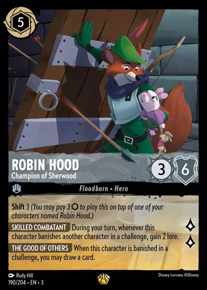 Robin Hood - Champion of Sherwood (Into the Inklands 190/204) Legendary - Near Mint