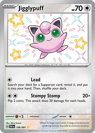 Jigglypuff - 198/091 (PAF) Secret Rare - Near Mint Holofoil