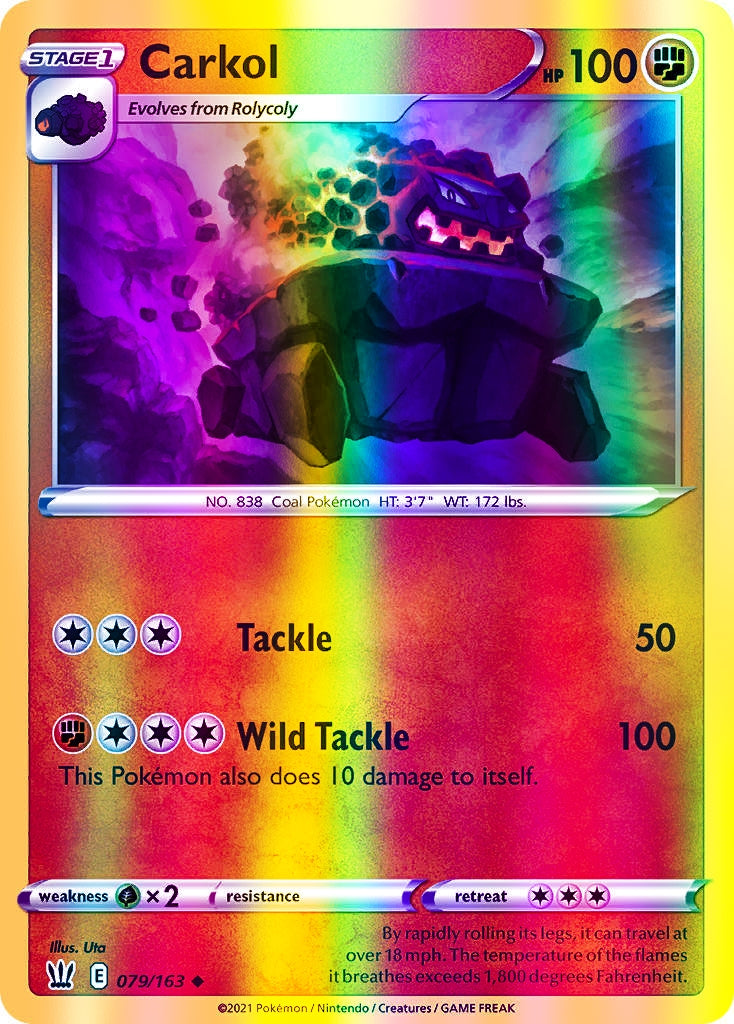 Carkol - 079/163 (SWSH05) Uncommon - Near Mint Reverse Holofoil