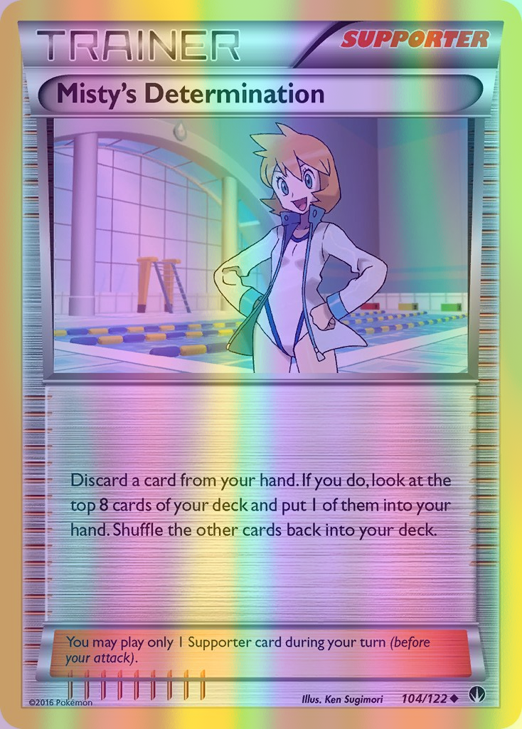 Misty's Determination - 104/122 (BKP) Uncommon - Near Mint Reverse Holofoil