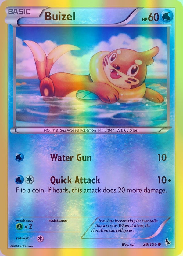 Buizel - 028/106 (FLF) Common - Near Mint Reverse Holofoil