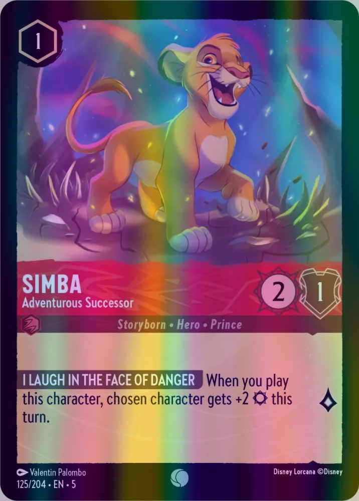 Simba - Adventurous Successor (Shimmering Skies 125/204) Common - Near Mint Cold Foil