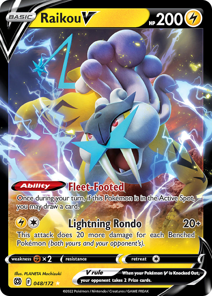 Raikou V - 048/172 (SWSH09) Ultra Rare - Near Mint Holofoil