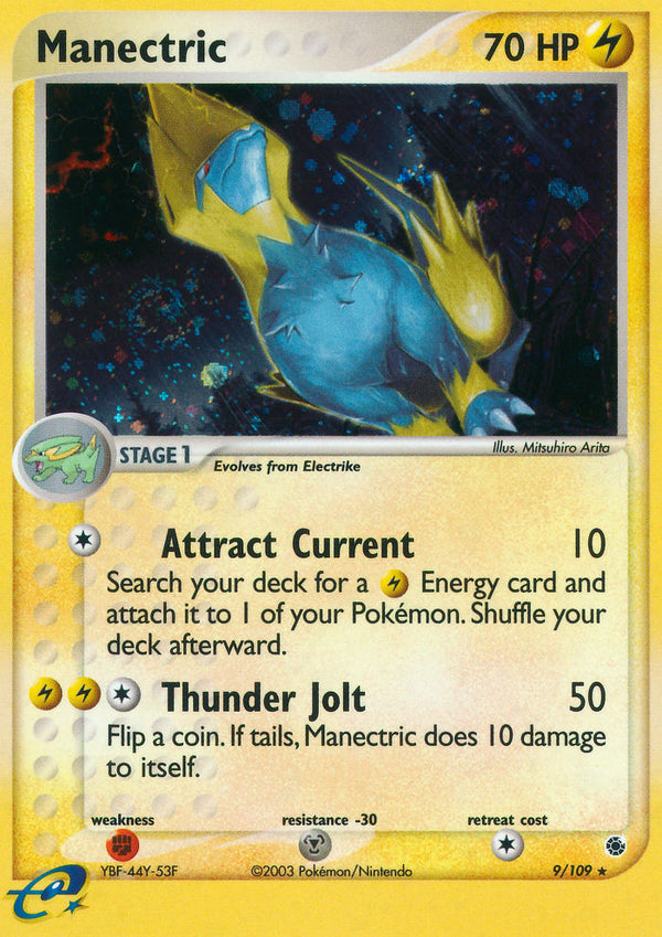 Manectric  - 9/109 (RS) Holofoil Rare - Light Play