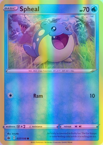 Spheal - 037/198 (SWSH06) Common - Near Mint Reverse Holofoil