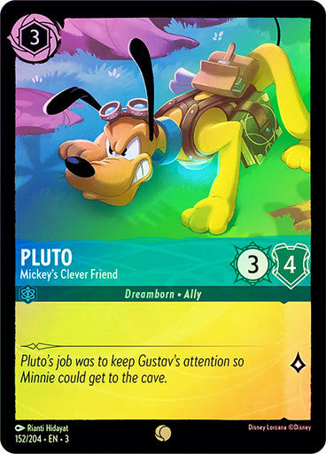 Pluto - Mickey's Clever Friend (Into the Inklands 152/204) Common - Near Mint Cold Foil