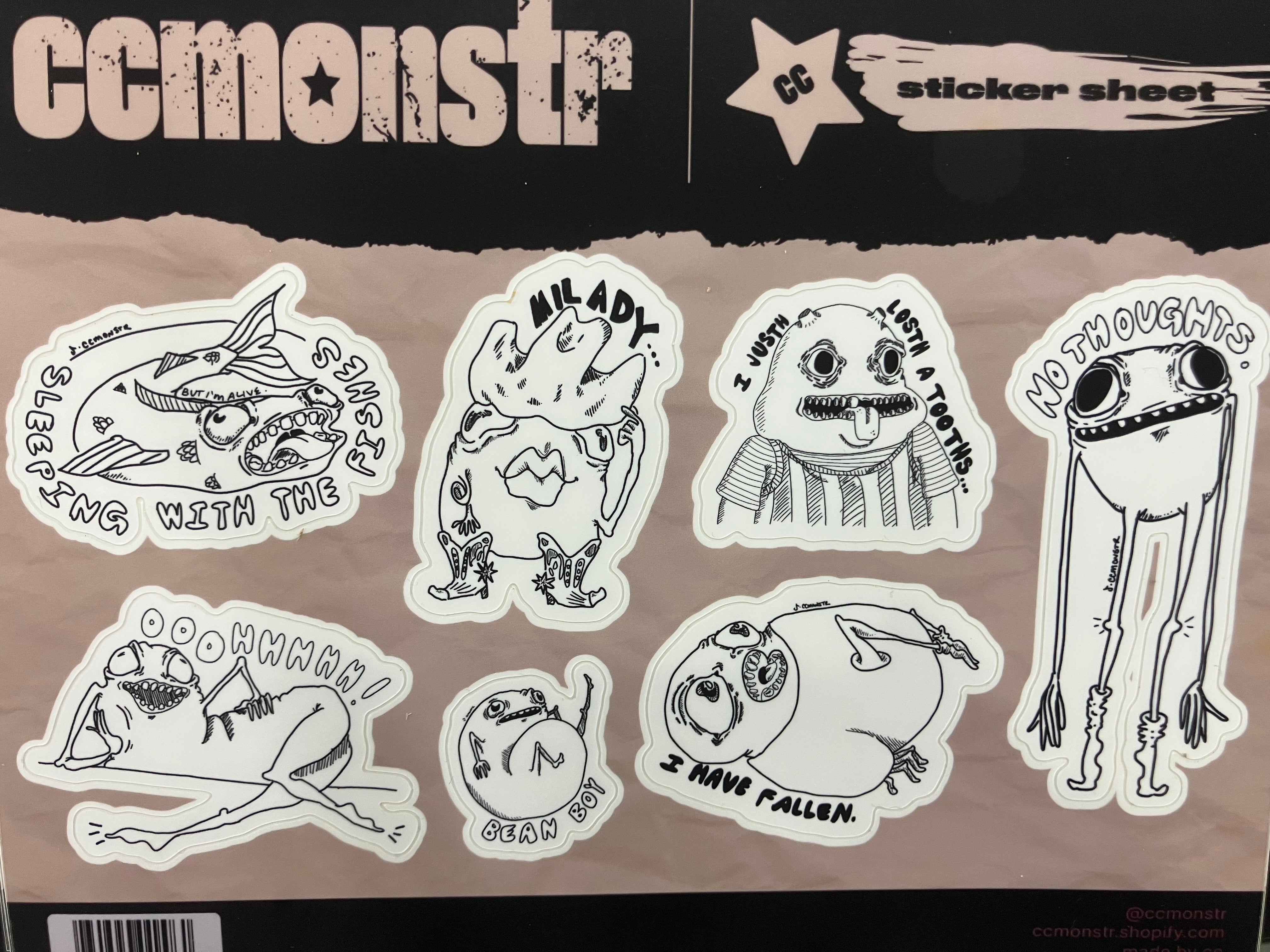 Celeste Artist Series - ccmonstr: Sticker Sheet 1