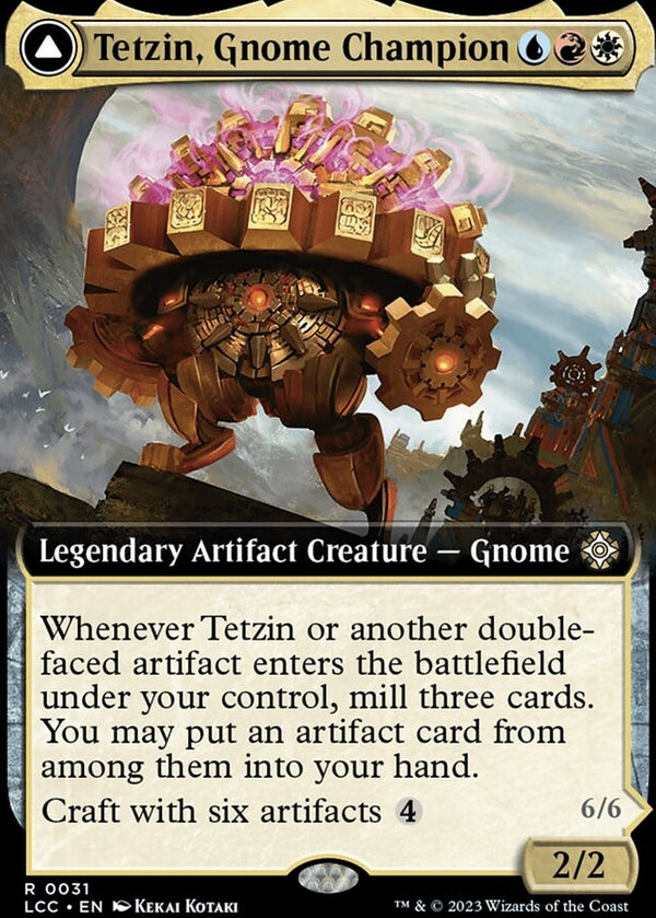 Tetzin, Gnome Champion // The Golden-Gear Colossus [#0031 Extended Art] (LCC-R)