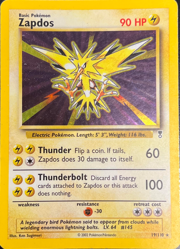 Zapdos (19/110) Holo Rare - Light Play