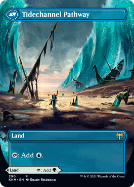 Barkchannel Pathway // Tidechannel Pathway [Alternate-Art Borderless #290] (KHM-R)