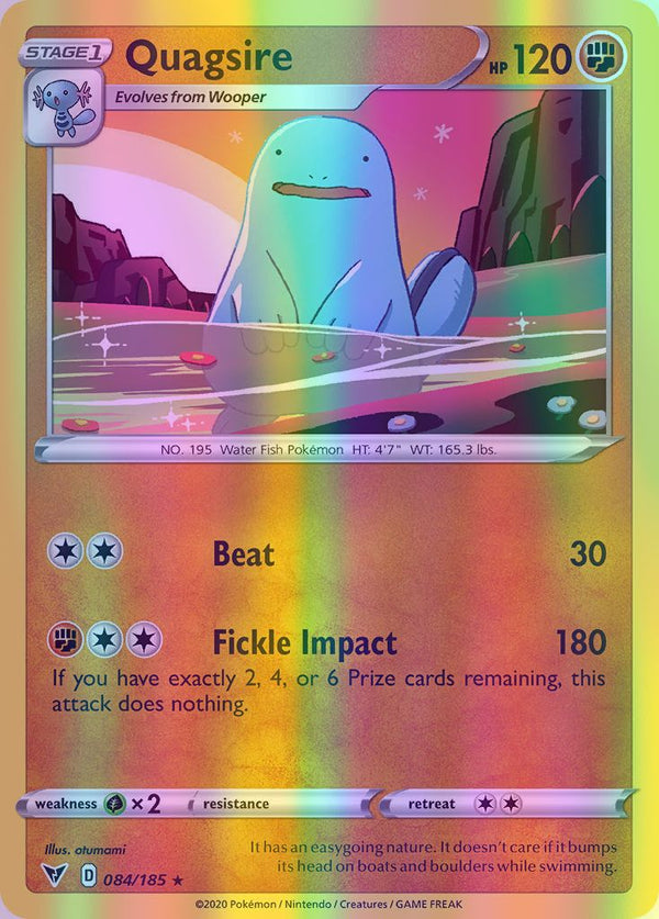 Quagsire - 084/185 (SWSH04) Rare - Near Mint Reverse Holofoil