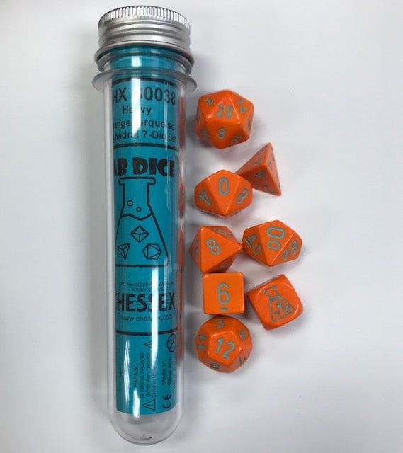CHX30038: Heavy - Poly Set Orange w/turquoise (7)
