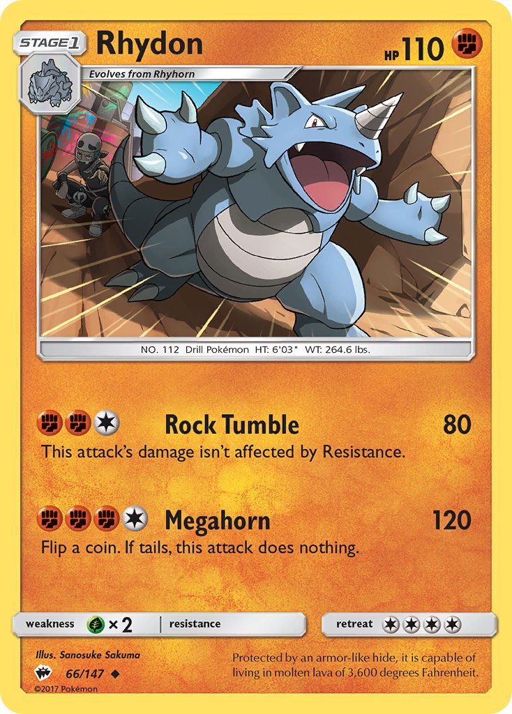 Rhydon - 066/147 (SM:BUS) Uncommon - Near Mint