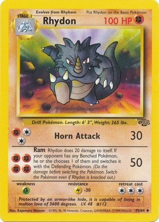 Rhydon - 45/64 (JU) Uncommon - Near Mint Unlimited