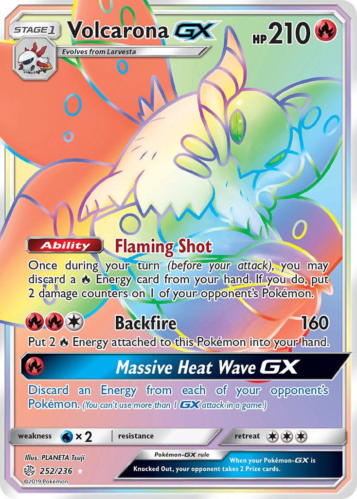 Volcarona GX - 252/236 (CEC) Secret Rare - Near Mint Holofoil