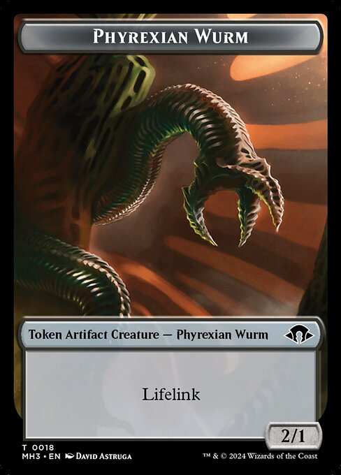 Eldrazi Spawn Token [#0002] (MH3-T-Foil) // Phyrexian Wurm Token [#0018] (MH3-T-Foil)