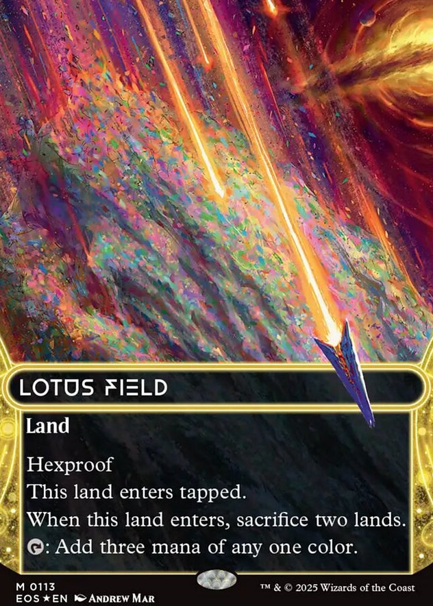 Lotus Field [ #0113 Galaxy Foil Borderless Stellar Sights ] (EOS-M)