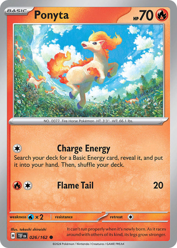 Ponyta - 026/162 (TEF) Common - Near Mint