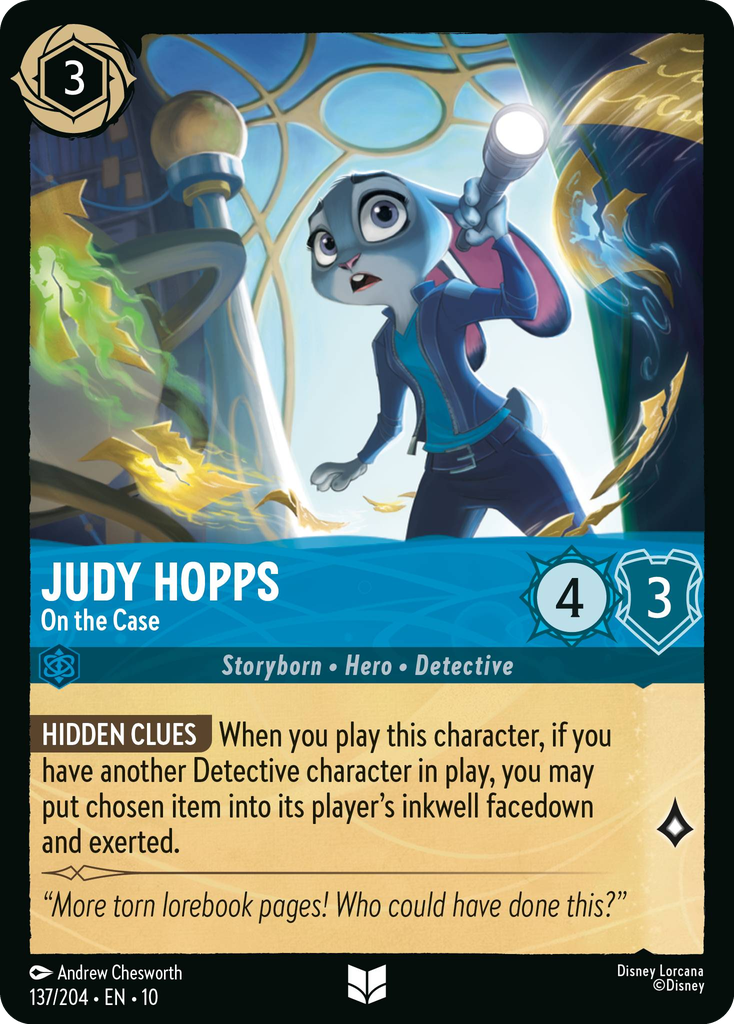 Judy Hopps - On the Case (137/204 - Whispers in the Well) Uncommon
