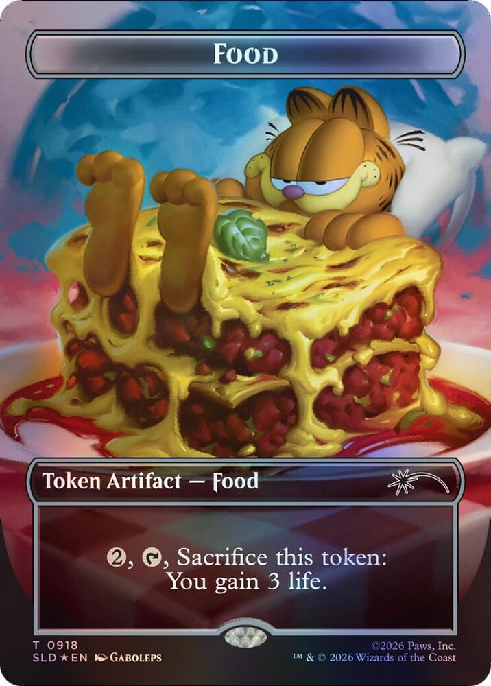 Garfield Lasagna - Food Token [ #0918 ] (SLD-T-FOIL)