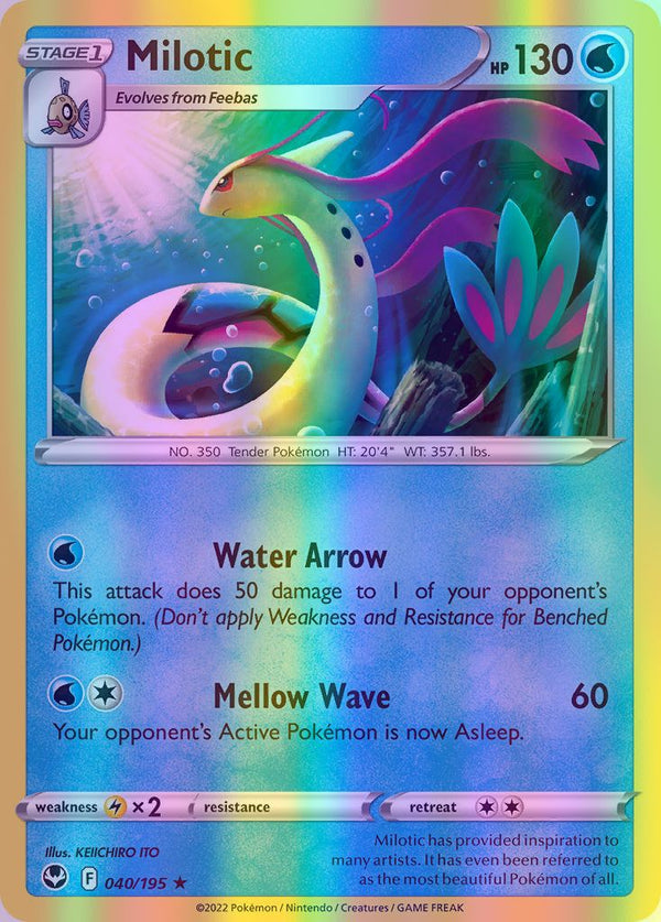 Milotic - 040/195 (SWSH12) Rare - Near Mint Reverse Holofoil