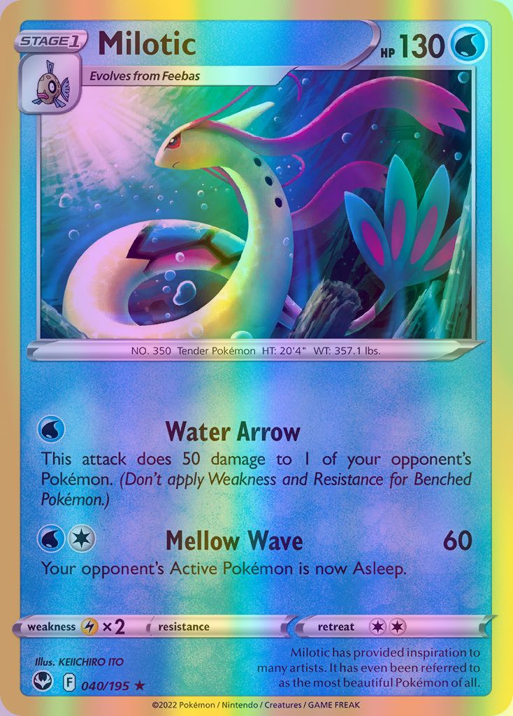 Milotic - 040/195 (SWSH12) Rare - Near Mint Reverse Holofoil