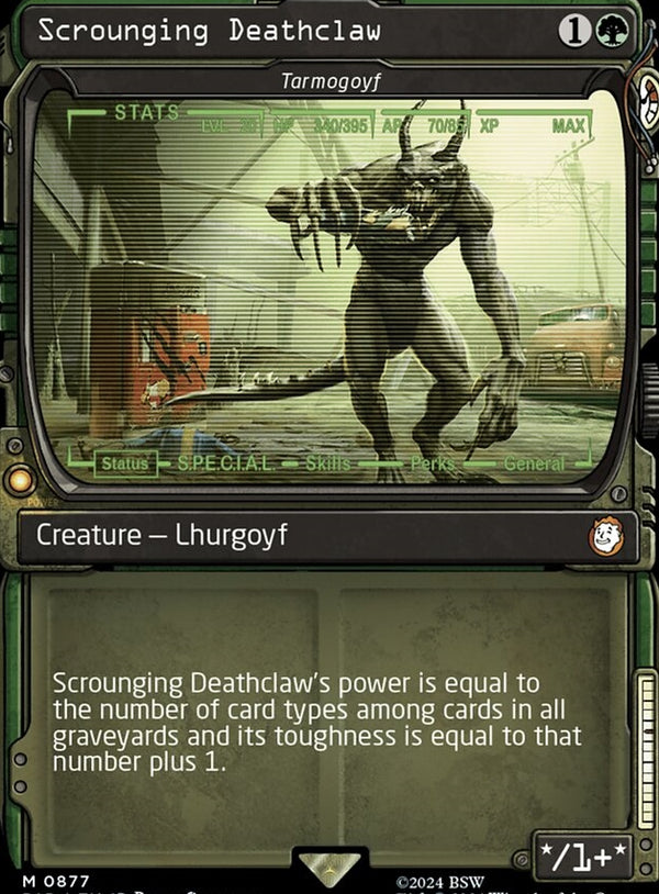 Scrounging Deathclaw [#0877 Tarmogoyf Showcase Surge Foil] (PIP-M)