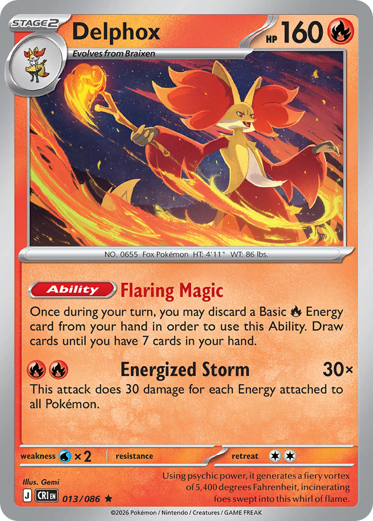 Delphox - 013/086 (CRI) Rare