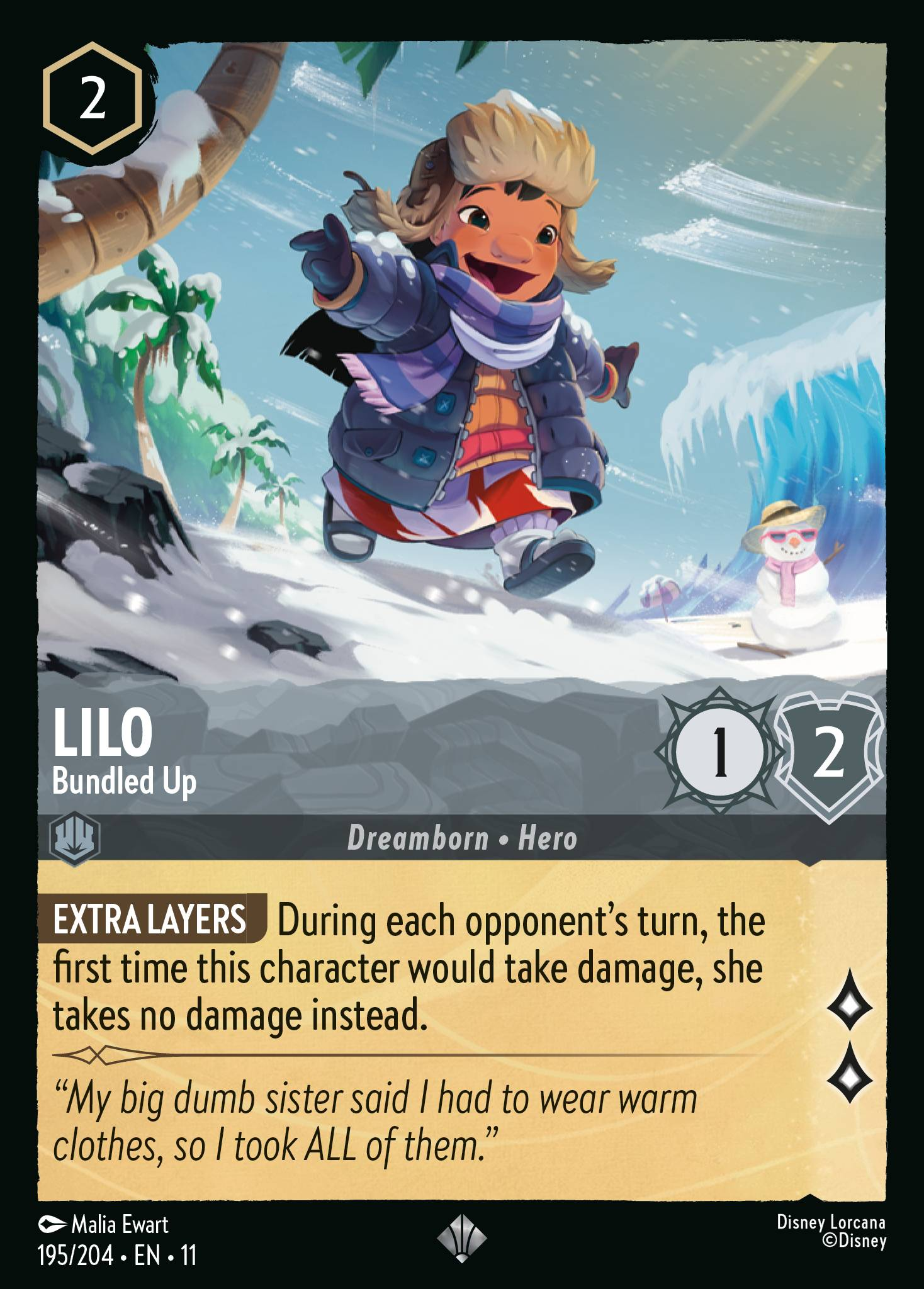 Lilo - Bundled Up (195/204 - Winterspell)  Super Rare