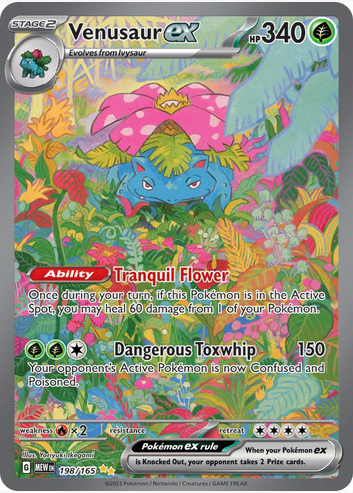 Venusaur ex - 198/165 (MEW) Special Illustration Rare - Moderate Play Holofoil