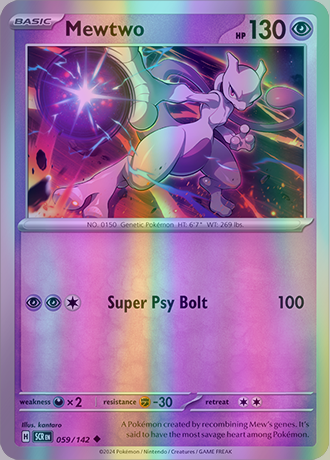 Mewtwo - 059/142 (SCR) Uncommon - Near Mint Reverse Holo