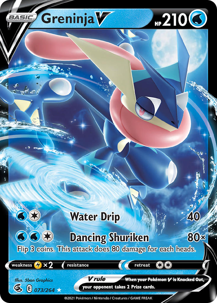 Greninja V - 073/264 (SWSH08) Ultra Rare - Near Mint Holofoil