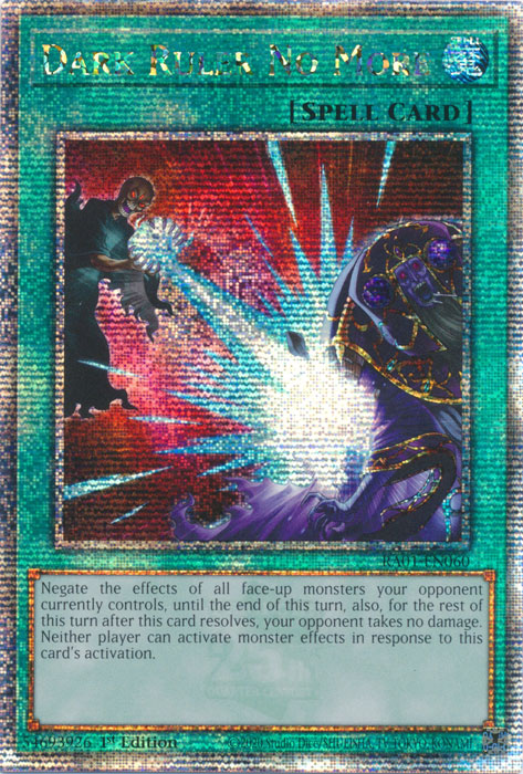 Dark Ruler No More (RA01-EN060) Quarter Century Secret Rare - Near Mint 1st Edition