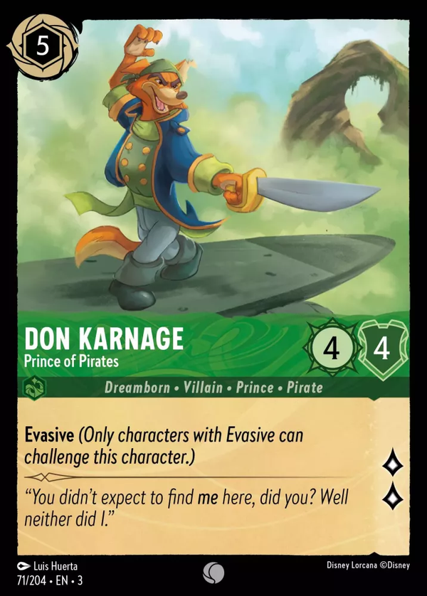 Don Karnage - Prince of Pirates (Into the Inklands 071/204) Common - Near Mint