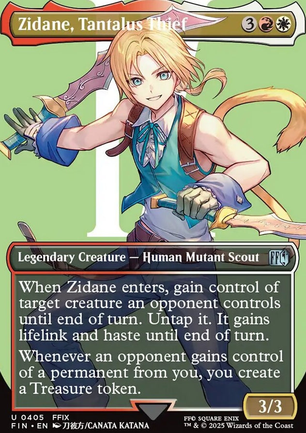 Zidane, Tantalus Thief [ #0405 Borderless Alternate Art ] (FIN-U)
