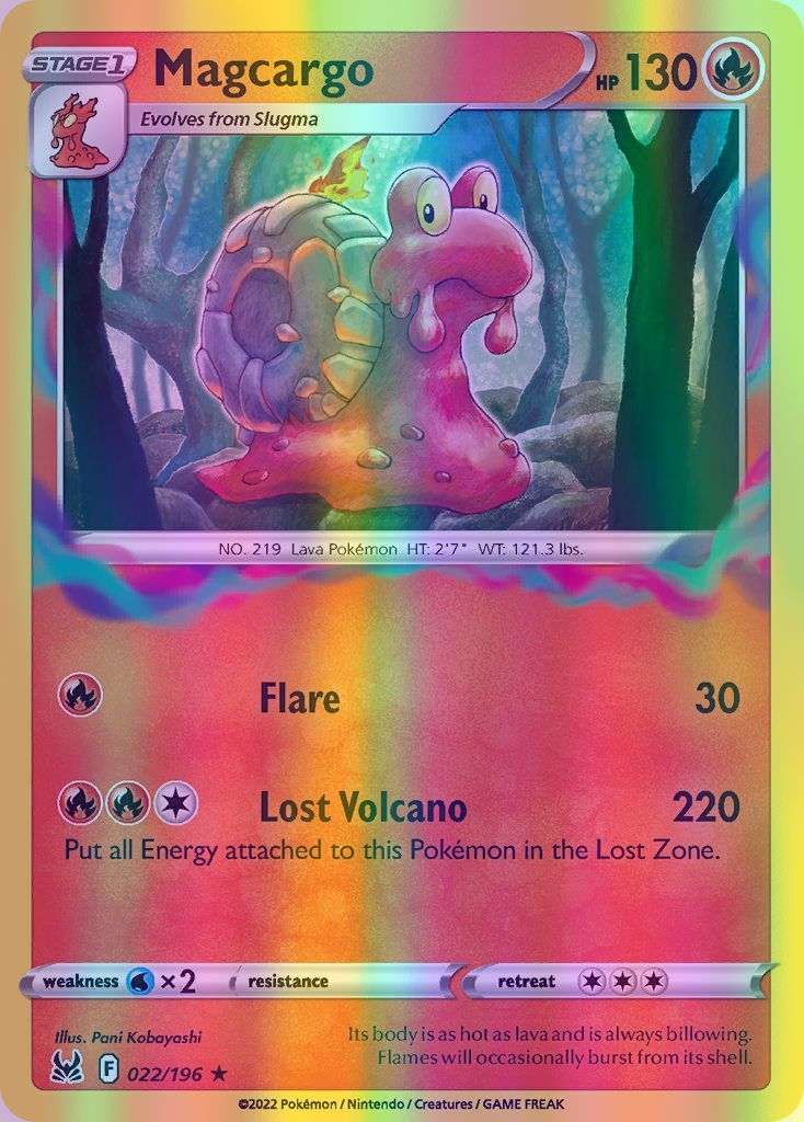 Magcargo - 022/196 (SWSH11) Rare - Near Mint Reverse Holofoil