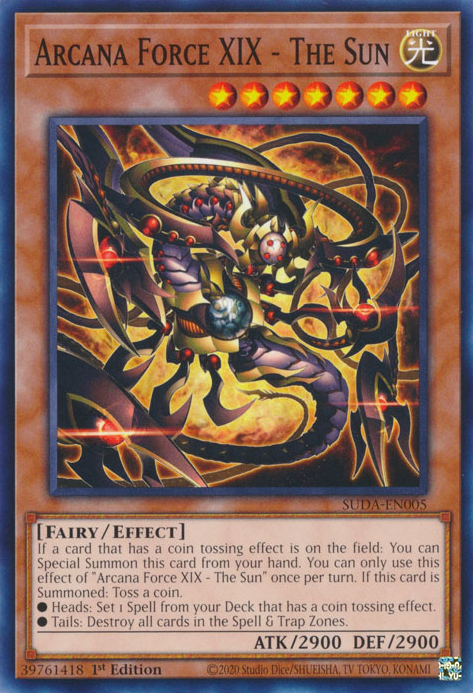 Arcana Force XIX - The Sun (SUDA-EN005) Common - Near Mint 1st Edition