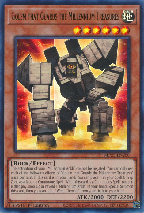 Golem that Guards the Millennium Treasures (MP25-EN208)