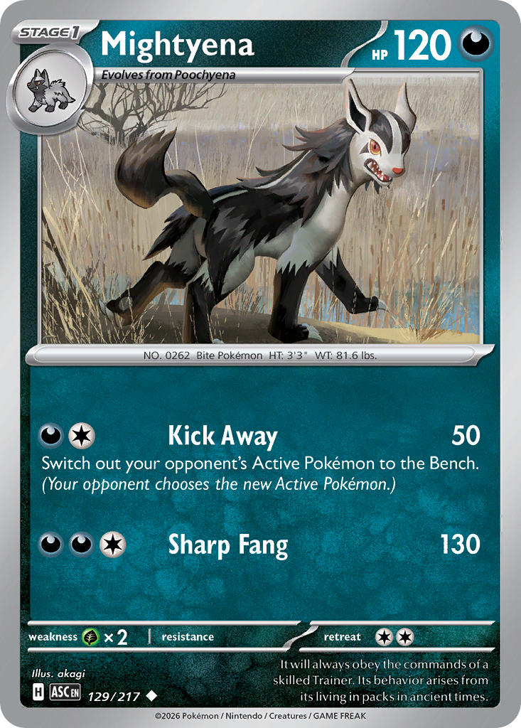 Mightyena - 129/217 (ASC) Uncommon