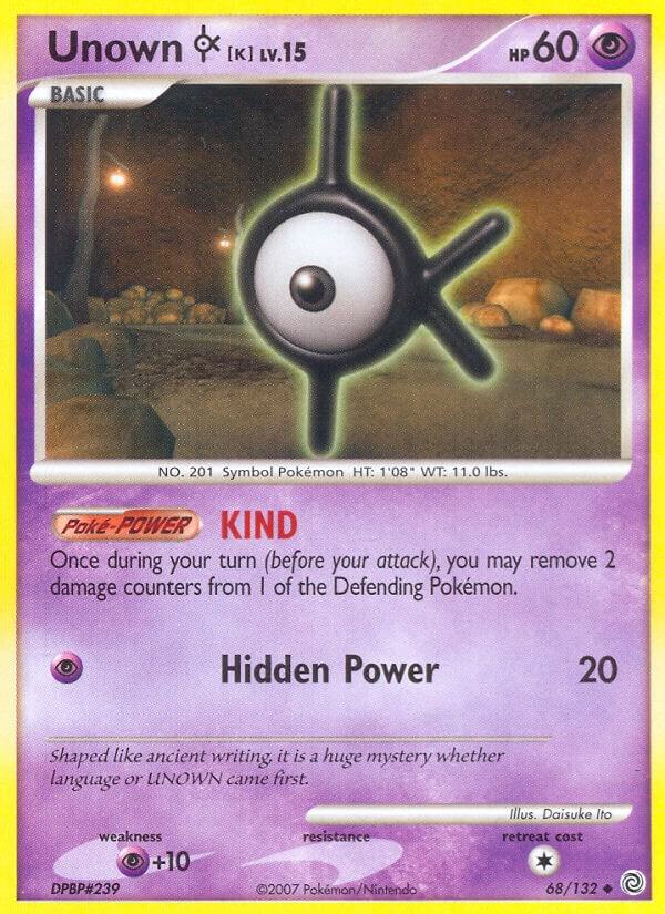 Unown [K] - 68/132 (SW) Uncommon - Near Mint Reverse Holofoil